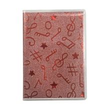 Mikro NT-216 Kırmızı Çizgili Küçük Boy Nota Desenli Not Defteri
