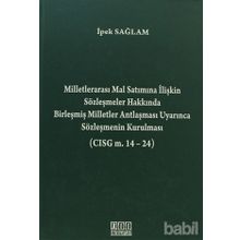MILLETLERARASI MAL SATIMINA İLIŞKIN SÖZLEŞMELER HAKKINDA BIRLEŞMIŞ MILLETLER ANTLAŞMASI UYARINCA SÖZLEŞMENIN KURULMASI - İPEK SAĞLAM