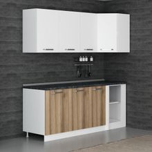 Minar K205-D1 Beyaz Dore 205 cm Köşe Mutfak Dolabı