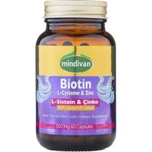 Mindivan Biotin&l-Sistein&çinko 60 Kapsül 500MG (2 Adet)