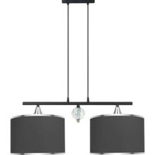 Minimal Lambent Line Crystal Plafonyer Kumaş Gri Avize