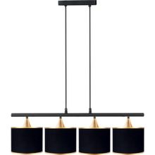 Minimal Lambent Line Maxi Plafonyer Kumaş Siyah Avize