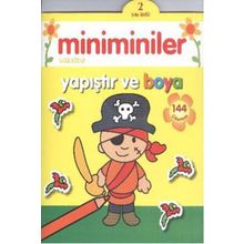 Miniminiler Sarı Kitap Yapıştır ve Boya - Parıltı Komisyon