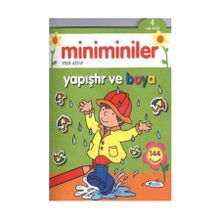 Miniminiler Yeşil Kitap Yapıştır ve Boya - Parıltı Komisyon