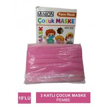 Minion Meltblown Filtreli 3 Katlı Beyaz 10 Adet Cerrahi Maske
