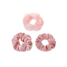 Miniso Büyük Kumaş 3 Parça -Pembe Saç Lastiği