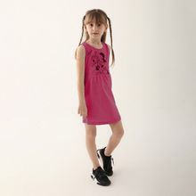 Minnie Mouse D4860-3 Fuşya Kız Çocuk Elbise