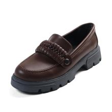 Mio Gusto Judi Kahverengi Kalın Tabanlı Kadın Loafer Ayakkabı
