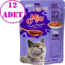 Mio Sterilised Tuna Etli 12x100 gr Yaş Kedi Maması