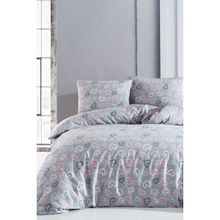Mira Home Romantik Gri Pamuklu Çift Kişilik Nevresim Takımı