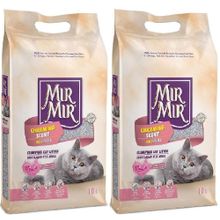 MırMır 2x10 lt Bebek Pudralı Tozsuz Topaklanan Kedi Kumu