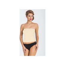 Miss Fit Kadın Straplez Uzun Büstiyer Ten Renk %90 Polyamid %10 Elastan Özellikli
