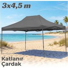 Missidea 3×4,5 Makaslı Katlanır Çardak Antrasit