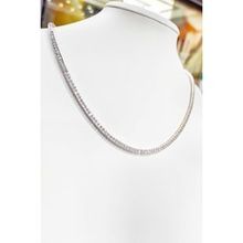 Mistik Silver Beyaz Taşlı Gümüş Choker Kolye