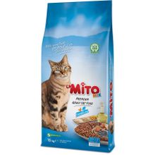 Mito Mix 15 kg Ton Balıklı Renkli Taneli Yetişkin Kedi Maması