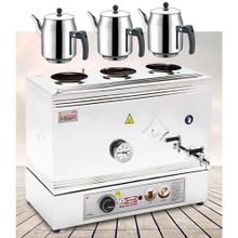 Mizan MC218 Üç Demlikli Elektrikli Pleytsiz 40 lt Çay Kazanı + 3 Adet Demlik