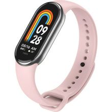 MMP Shop Xiaomi Mi Band 8 / 9 / 10 Uyumlu Akıllı Bileklik Yüksek Kalite Silikon Kordon Kayış - Pembe