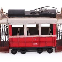 Mnk Home 1104CS-097 Dekoratif Metal Taksim Tramvay