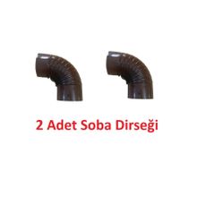 Mobilreyon 2 Adet Soba Borusu Dirseği, Emaye Dirsek Soba Borusu 0.35 Mm, Çapı 13Cm