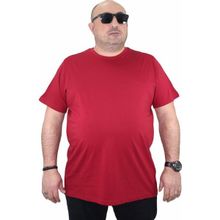 Moc Grande 11100 Büyük Beden Basic Bordo Erkek T-shirt