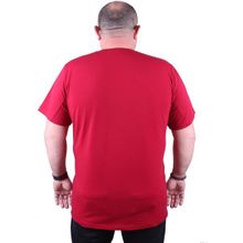 Moc Grande 11170 Büyük Beden Basic Bordo Erkek T-shirt
