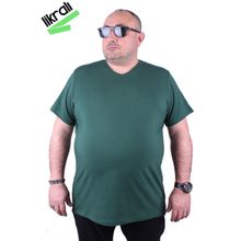 Moc Grande 11170 Büyük Beden Basic Nefti Erkek T-shirt