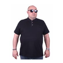 Moc Grande 11501 Büyük Beden Basic Siyah Erkek T-shirt
