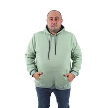 Moc Grande 11700 Çağla Büyük Beden Basic Kapüşonlu Erkek Sweatshirt