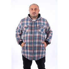 Moc Grande 22203 Petrol Büyük Beden Kapüşonlu Çift Cep Oduncu Erkek Sweatshirt