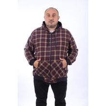 Moc Grande 22208 Mürdüm Büyük Beden Kanguru Cep Square Erkek Sweatshirt