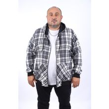 Moc Grande 22209 Siyah Kangaroo Pocket Stripe Oduncu Gömlek Erkek Sweatshirt