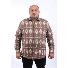 Moc Grande 22212 Kahverengi MC Three Rug Print Oduncu Erkek Gömlek