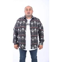 Moc Grande 22212 Siyah MC Three Rug Print Oduncu Erkek Gömlek