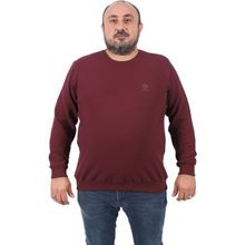 Moc Grande 22712 Bordo Büyük Beden Gipeli Casual Erkek Sweatshirt