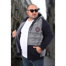 Moc Grande 22727 Lacivert Büyük Beden New York College Erkek Sweatshirt