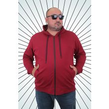 Moc Grande 22751 Bordo Kapüşonlu Fermuarlı Erkek Sweatshirt