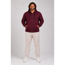 Moc Grande 22751 Mürdüm Kapüşonlu Fermuarlı Erkek Sweatshirt