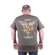 Moc Grande 23100 Peace Büyük Beden Haki Erkek T-shirt