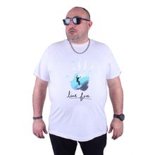 Moc Grande 23117 Surf Büyük Beden Beyaz Erkek T-shirt
