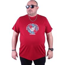 Moc Grande 23119 Sıfır Yaka Summer Bordo Erkek T-shirt