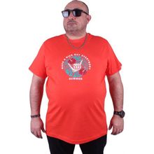 Moc Grande 23119 Summer Büyük Beden Nar Çiçeği Erkek T-shirt