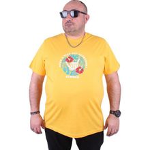 Moc Grande 23119 Summer Büyük Beden Sarı Erkek T-shirt
