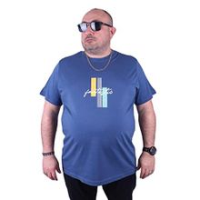 Moc Grande 23121 Fantastic Büyük Beden İndigo Erkek T-shirt