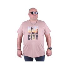 Moc Grande 23125 New York City Büyük Beden Bej Erkek T-shirt