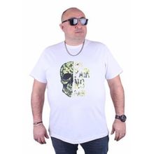Moc Grande 23126 No Gain Büyük Beden Beyaz Erkek T-shirt