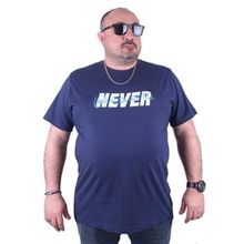 Moc Grande 23135 Never Büyük Beden Marin Erkek T-shirt