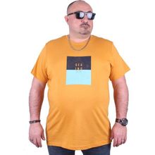Moc Grande 23136 Seaing Büyük Beden Hardal Erkek T-shirt