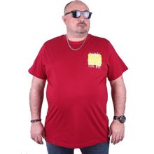 Moc Grande 23137 Outside Büyük Beden Bordo Erkek T-shirt