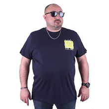 Moc Grande 23137 Outside Büyük Beden Lacivert Erkek T-shirt