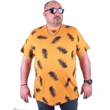 Moc Grande 23149 Feather Büyük Beden Hardal Erkek T-shirt